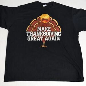 Make Thanksgiving Great Again Donald Trump Turkey 4xl Men's Cotton T-shirt